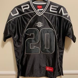Supreme World Famous Black Paneled Jersey. Size Medium. New And Unused. No Flaws